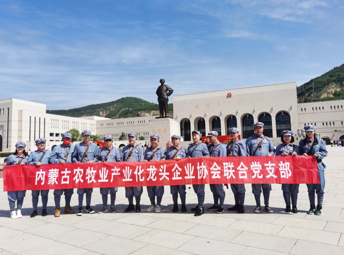 內(nèi)蒙古農(nóng)牧業(yè)產(chǎn)業(yè)化龍頭企業(yè)協(xié)會聯(lián)合黨支部赴延安革命圣地開展“學黨史、感黨恩、跟黨走”主題黨日活動